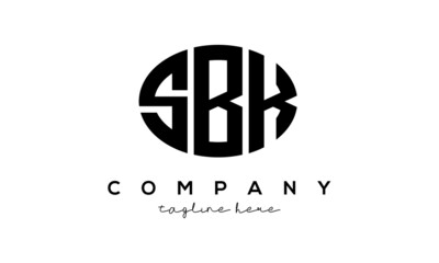 SBK three Letters creative circle logo design