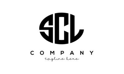 SCL three Letters creative circle logo design