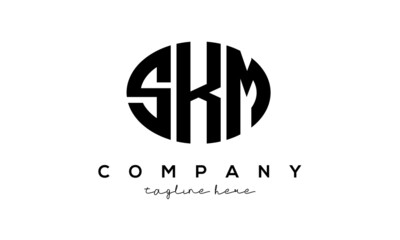 SKM three Letters creative circle logo design