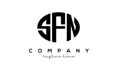 SFN three Letters creative circle logo design