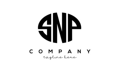 SNP three Letters creative circle logo design