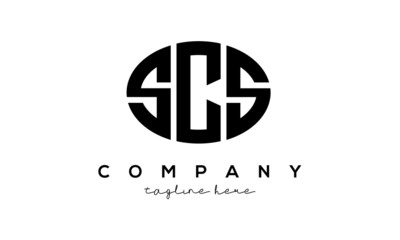 SCS three Letters creative circle logo design