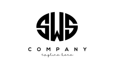 SWS three Letters creative circle logo design