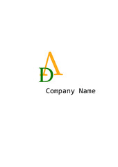 AD, DA, A, D abstract logo letters monograms.