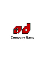 Obraz premium AD, DA, A, D abstract logo letters monograms.