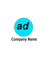 AD, DA, A, D abstract logo letters monograms.