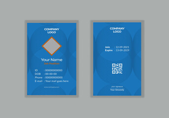 Best and modern corporate id card design template