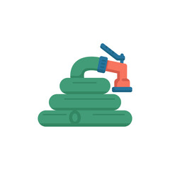 garden hose for watering in flat style
