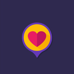 dating service vector flat icon, logo