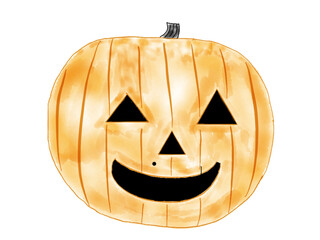 Halloween pumpkin face illustration