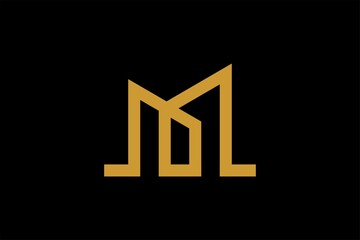 Letter M logo design vector. Real estate logo for your business.