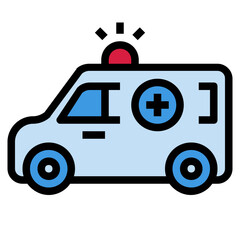 ambulance line icon