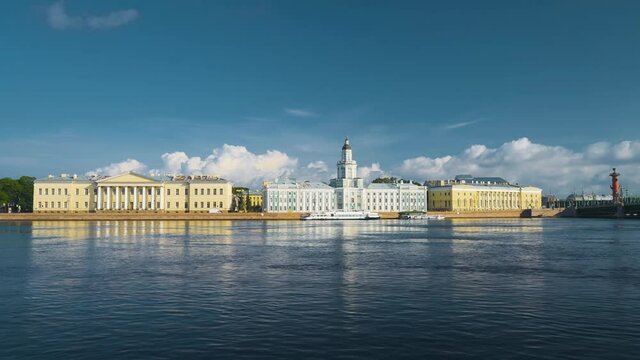  University embankment of Neva river, Saint Petersburg, Russia