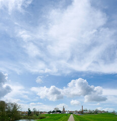 Fototapeta na wymiar The skyline of Zaltbommel, Gelderland Province, The Netherlands