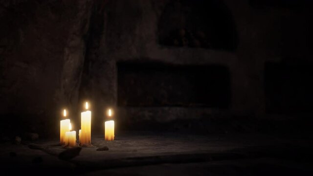 old dark stone underground Catacombs