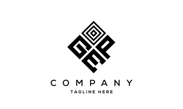 GPE square three latter logo vector