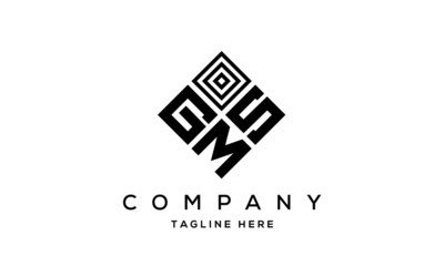 GSM square three latter logo vector