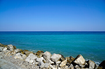 untouched beach at rhodes westcoast