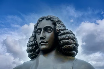 Wandaufkleber Detail of the statue of Benedict de Spinoza (1632-1677) philosopher, Amsterdam, Noord-Holland province, The Netherlands © Holland-PhotostockNL