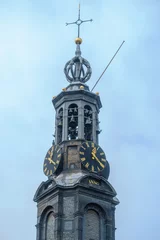 Fototapeten The spire of the Munttoren with its carillon, Amsterdam, Noord-Holland province, The Netherlands © Holland-PhotostockNL