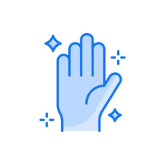 Fototapeta premium Hand washing vector blue colours icon style illustration. EPS 10 file