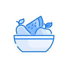 Food hygiene vector blue colours icon style illustration. EPS 10 file