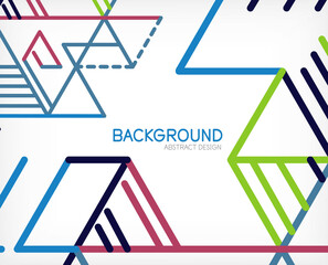 Naklejka premium Abstract background. Color lines on white background. Linear abstract composition. Techno or business concept for wallpaper, banner, background, landing page