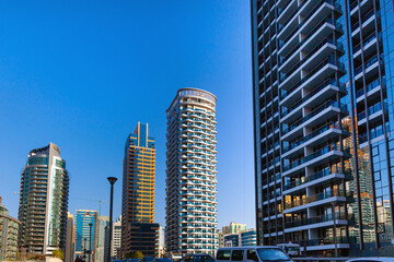 Plakat Dubai Marina in Dubai skyscrapers