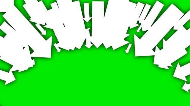 Arrows pointing the lower part of the frame.
2D animation.4K.Comes with green background and alpha matte.Fast vers.