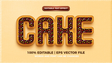 cake text style effect editable