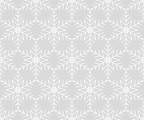 A Grey Lace Seamless Christmas Snowflake Pattern