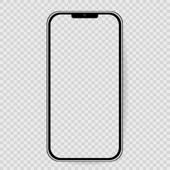 Phone isolated on transparent background ,  Flat Modern design , Illustration Vector  EPS 10