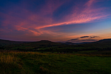 Obraz premium Sunset in Yorkshire Dales