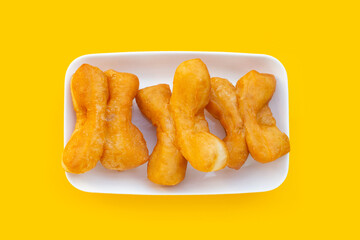 Deep-fried dough sticks or chinese bread sticks