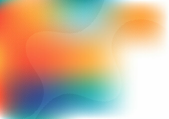 Abstract modern colorful waves curved lines background with copy space for text. Minimal style.