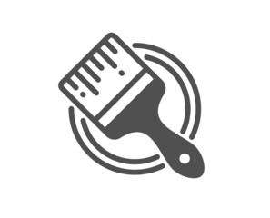 Paint brush icon. Wall paintbrush sign. Creative drawing art symbol. Classic flat style. Quality design element. Simple brush icon. Vector