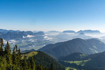 Fototapeta na wymiar Panoramic Alpine view in Tyrol, Austria