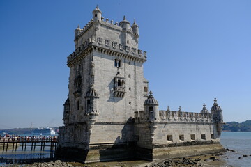 Portugal Lisbon - Belem Tower panoramic view