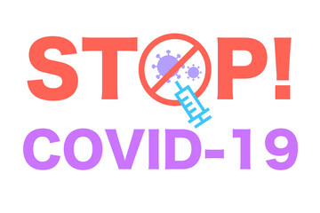 ストップコロナウイルス　ベクターイラスト 