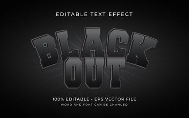 black out text effect style editable font text effect