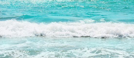 Beautiful summer beach and sea waves
