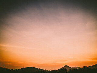 sunset in the mountains