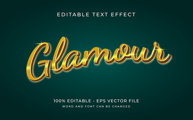gold glamour text effect style editable text effect