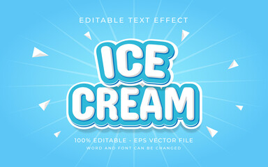 ice cream text effect style editable text effect