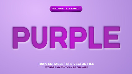 purple cutout text style effect editable