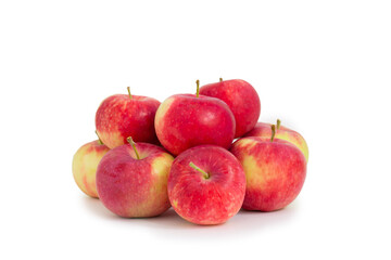 red apples isolated on white, many red apples on a white background