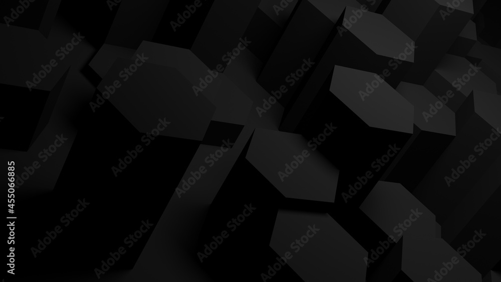 Poster abstract hexagonal background. futuristic technology concept. 3d rendering