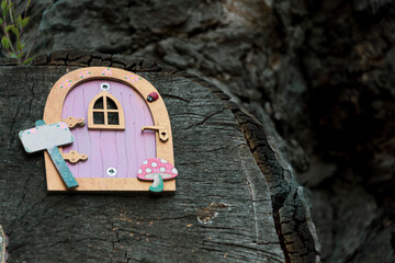 small fairy house on the tree
