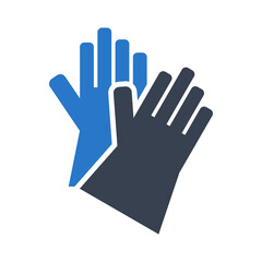 Cleaning gloves icon vector graphic