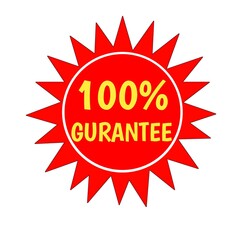 100 percentage gurantee web icon white background